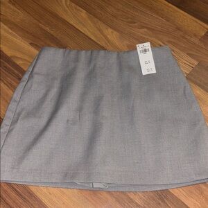 NWT Abercrombie & Fitch Charcoal Gray Mini Skort Skirt | Size Small